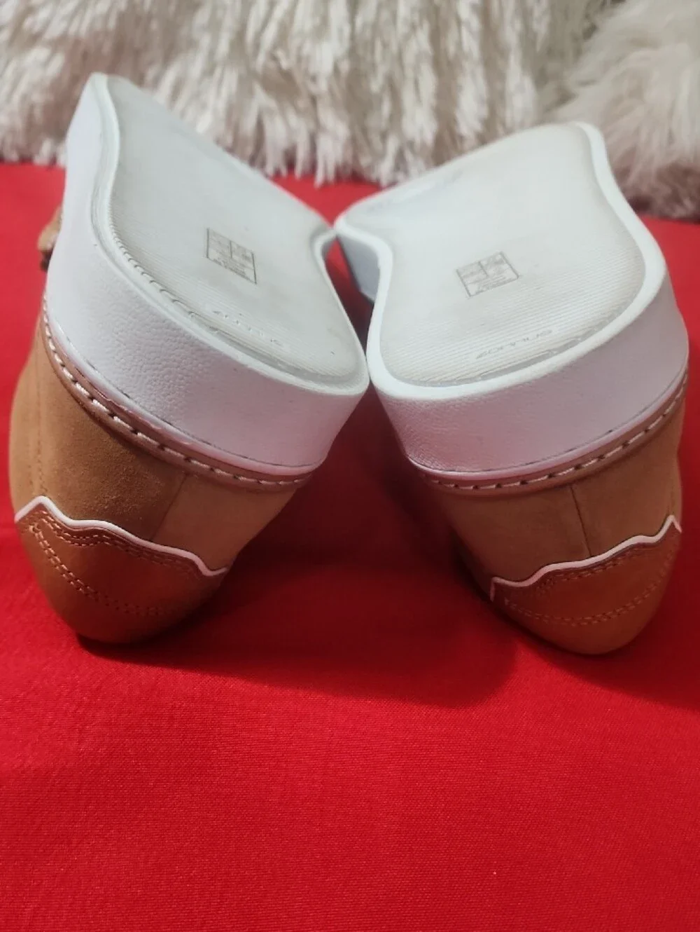 Allen Edmonds Alpha Tan Suede Slip-On Sneakers with White Sole